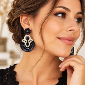 Boucles d’oreilles Impérial noires