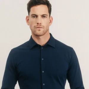 Chemise maille navy confort