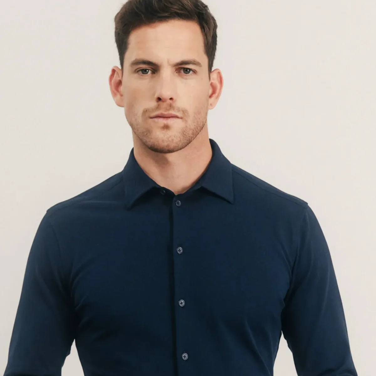 Chemise maille navy confort