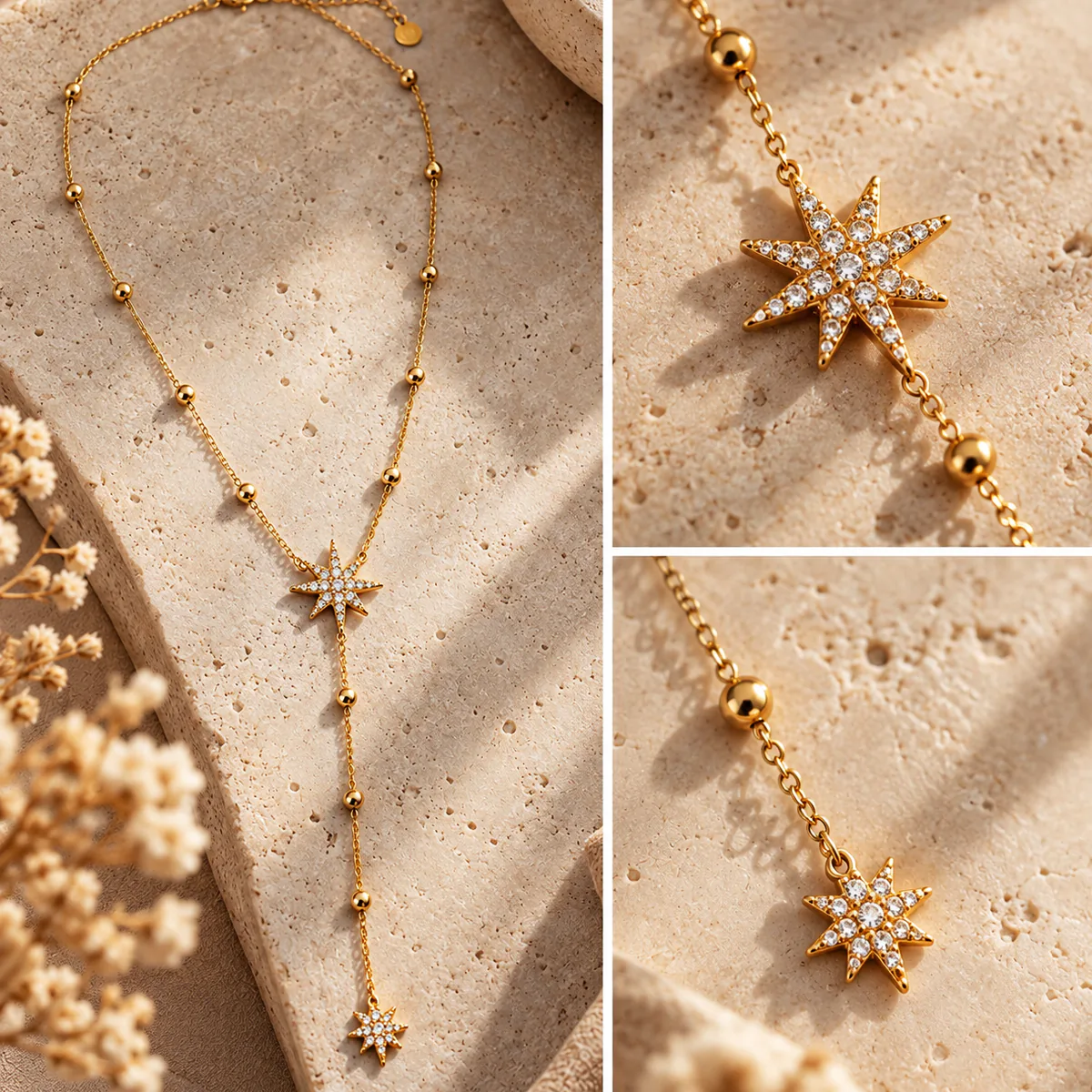 Collier Astra – Trois Étoiles Dorées – Image 2