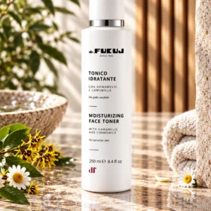 Lotion tonique à l’hamamélis et à la camomille pour peau sensible