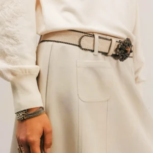 jupe longue beige