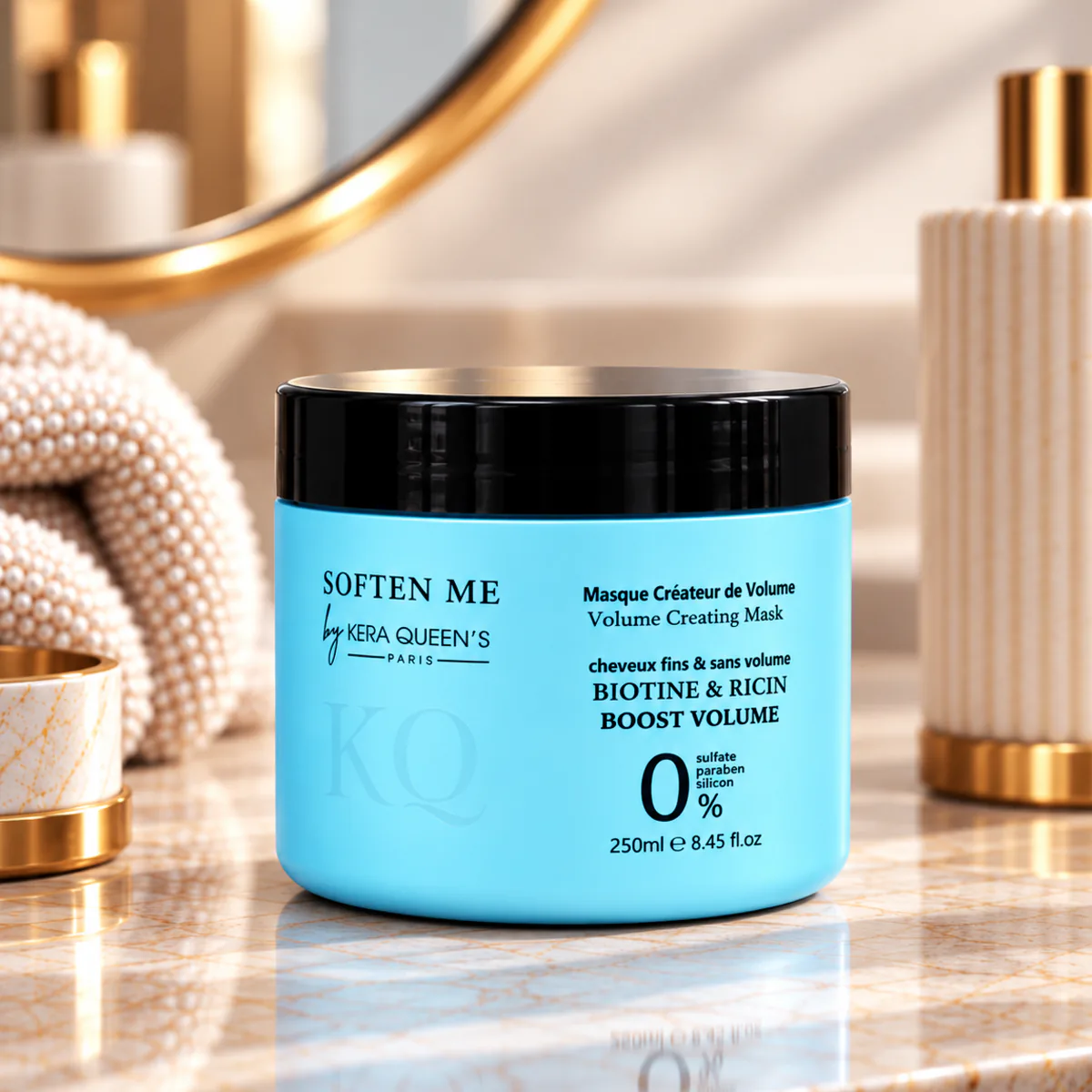 Masque cheveux fins Boost Volume au ricin et à la biotine