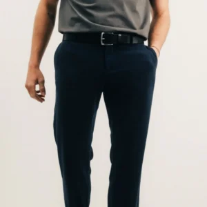 Pantalon navy velours côtelé fuselé