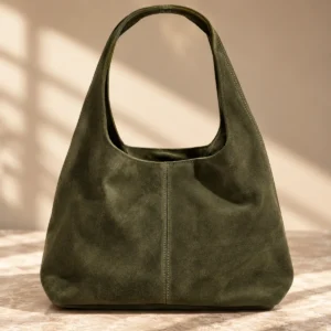 Sac hobo en daim véritable fabriqué en Italie