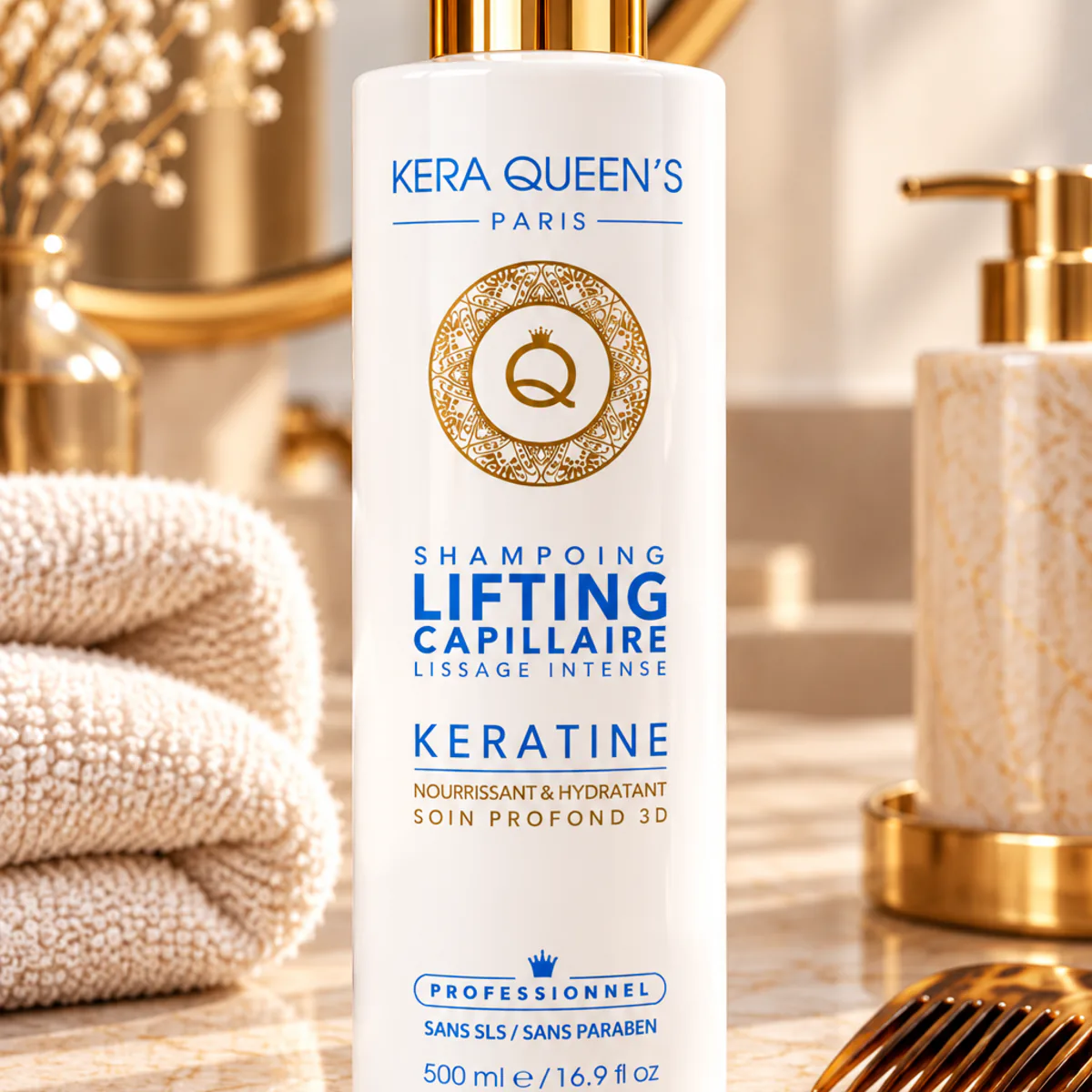 Shampoing Kératine Éclat pour cheveux ternes et fragilisés