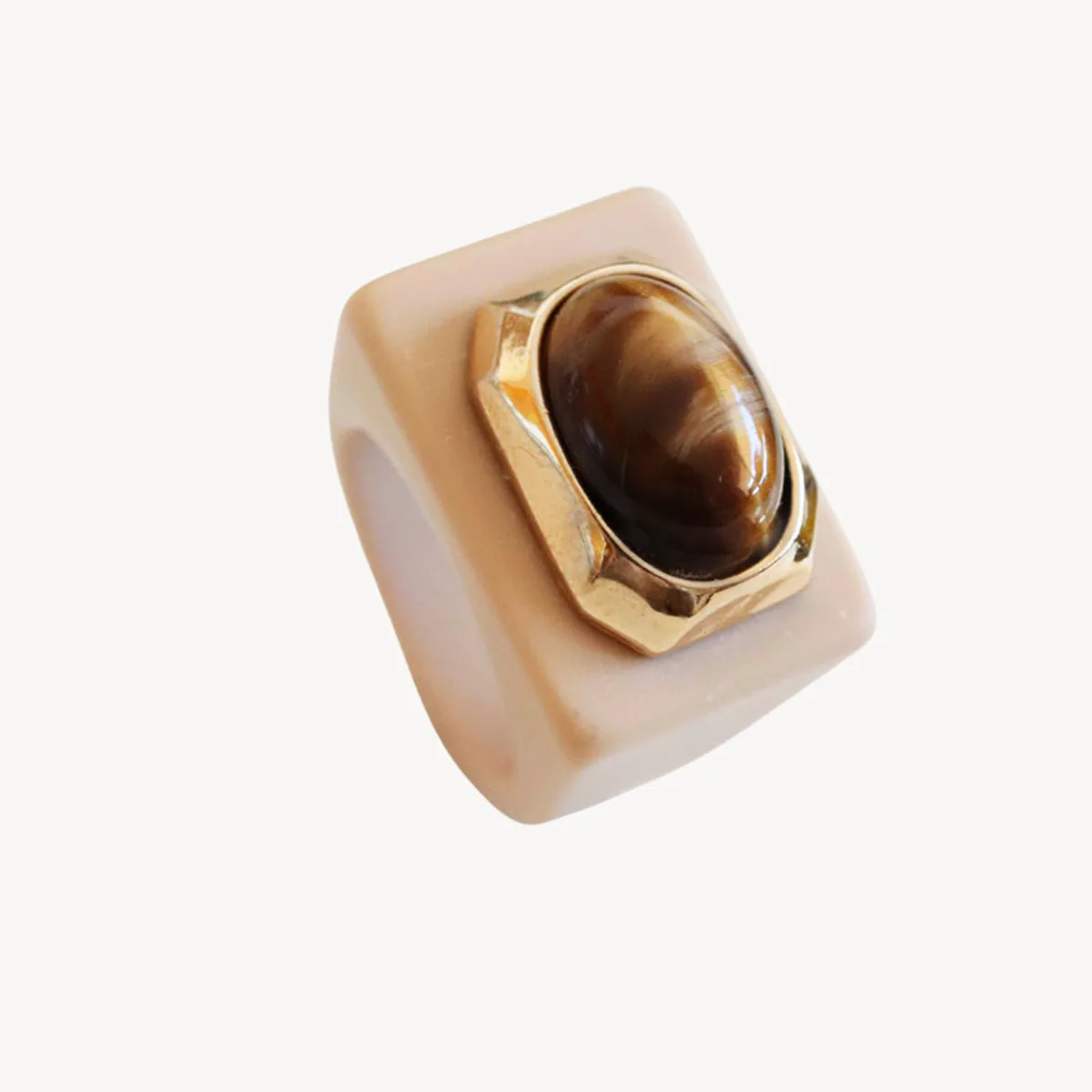 Bague œil de tigre sable Emolo