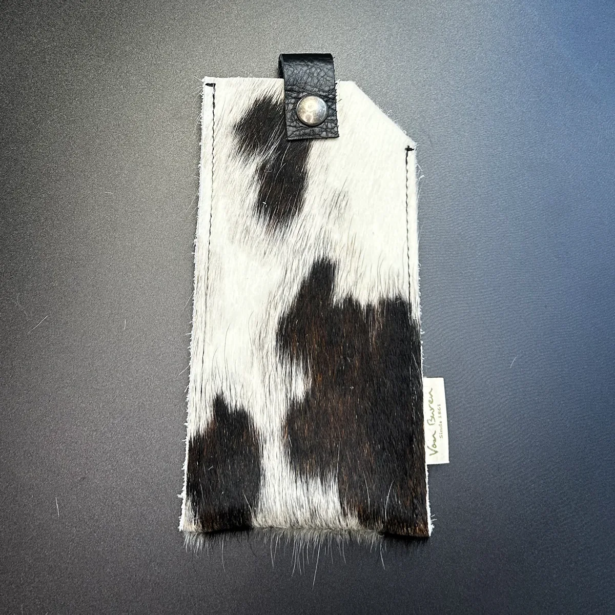 Étui à lunettes Van Buren Bolsward en cuir véritable et peau de vache, fabriqué aux Pays-Bas