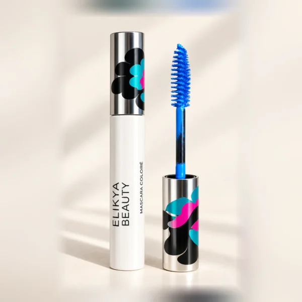 Mascara bleu naturel à l'huile de ricin, vegan et fabriqué en France
