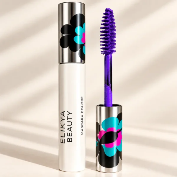 Mascara violet naturel à l'huile de ricin, vegan et fabriqué en France