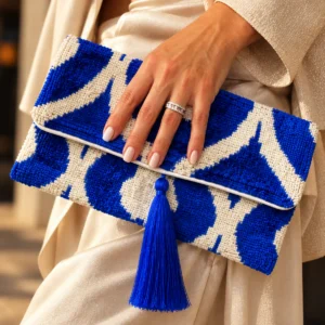 POCHETTE VELOURS SOIE