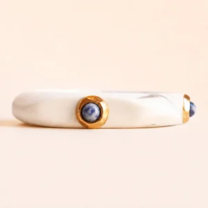 Bracelet effet marbre blanc Saira Emolo Panambi