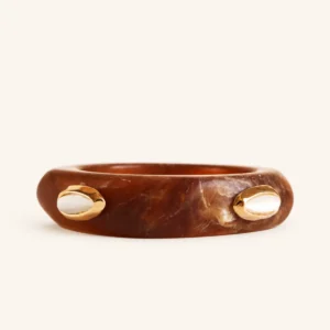 Bracelet effet marbre brun Saira Emolo Panambi