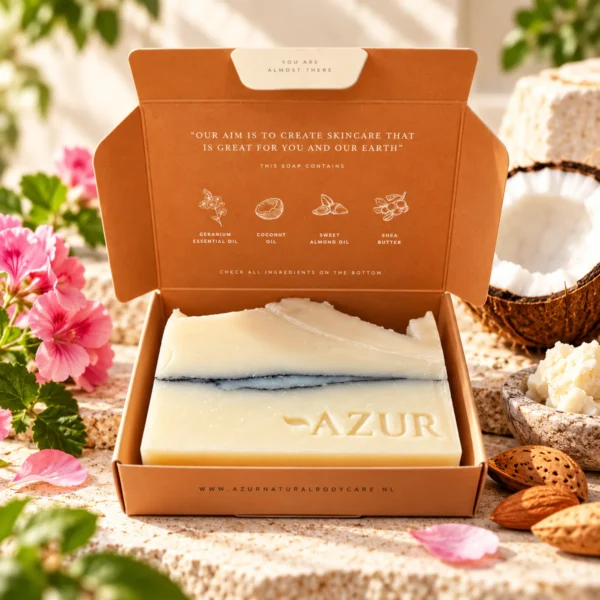 Savon naturel Wild Flower argile rose géranium pamplemousse